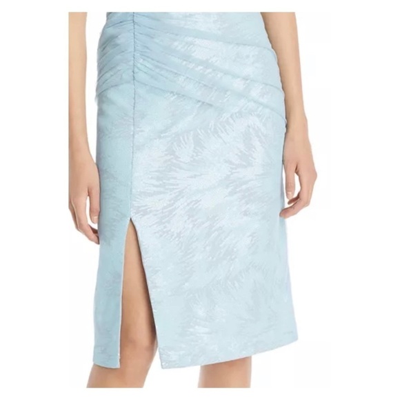 NWT Aidan Mattox Ice Blue One Shoulder Sequin Mesh Cocktail Dress Size 4 - Picture 10 of 15